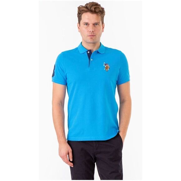 U.S Polo Assn. Large Embroidered Logo Collar shirt Sz L NWOT - Picture 1 of 4